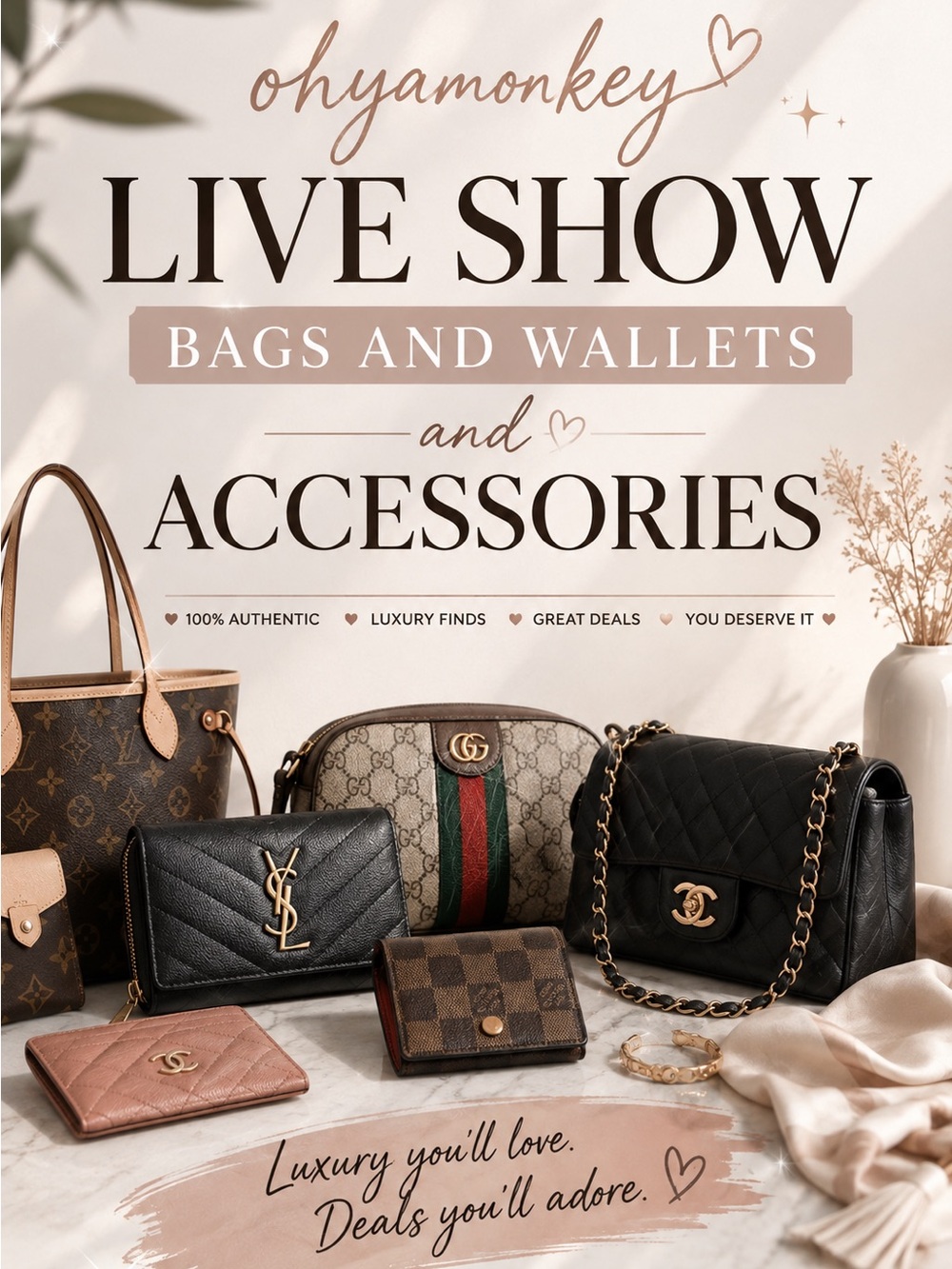 Unlisted Inventory - Bags, wallets, accessoriesLive Show Item AS IS /No cancella